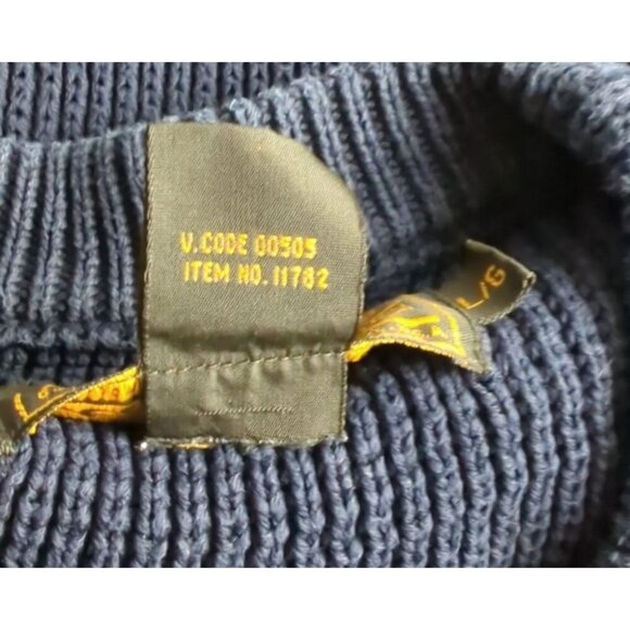 Eddie Bauer Men's Navy Blue Crew Neck Sweater Size L - Picture 6 of 6